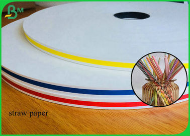 Biały papier pakowy 60GSM i 120GSM do robienia kolorowych słomianych rurek