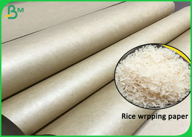 Twarda wytrzymałość na pękanie Owijanie ryżu 80G 90G Niepowlekany brązowy papier pakowy Kraft Roll