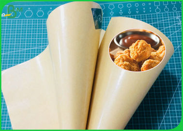 W 100% odporny na tłuszcz laminowany papier pakowy brązowy do pakowania żywności