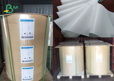 30gsm 40gsm MG Kraft White Paper Jumbo Roll 1000-1200 mm Certyfikat FDA