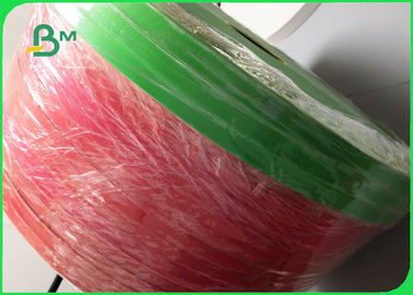60gsm Solidny czerwony / zielony papier pakowy spożywczy do koktajli mlecznych biodegradowalny 15 mm