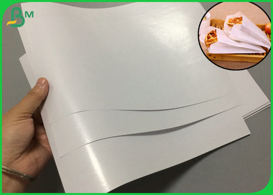 80gr 100gr Powlekany PE biały papier odporny na tłuszcz do papierowych torebek restauracyjnych