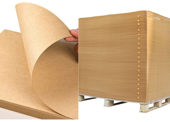 Rozmiar Dostosowane 100 g / m2 120 g / m2 Virgin Kraft Paper Sheets Wysoka sztywność