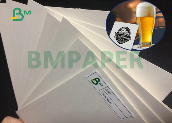 100% niepowlekany papier do podkładek do piwa z włókna szklanego 0,7 mm 0,8 mm 0,9 mm czysta biel