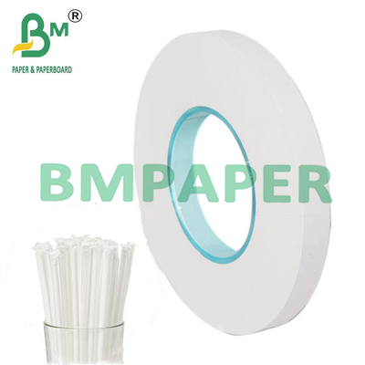 25 mm x 1000 m słomki do pakowania żywności Biały papier z rolką Jumbo 28g