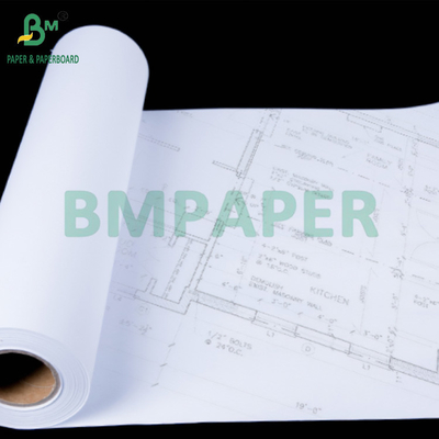 80GSM Wręby papieru do rysunków architektonicznych 841mm x 50m 2'' Core
