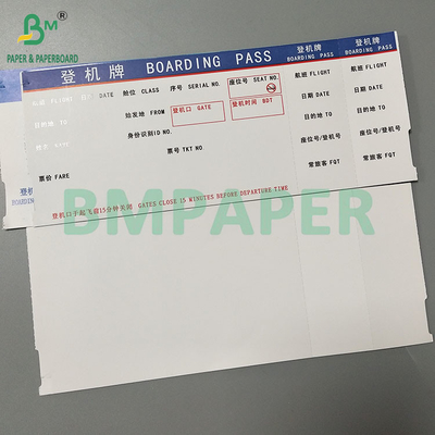 175GSM Biała kartka pusta, papier termiczny, drukowanie boczne karty pokładowej