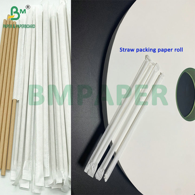 32 mm 24 gm biały papier kraft do indywidualnych opakowań ze słomy