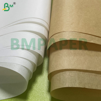 38-50 gm Papier tłuszczoodporny do opakowań tłuszczowych produktów spożywczych Opcje brązowe i białe Zestaw 3-8, odporny na wilgoć, podlegający recyklingowi