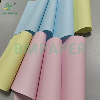 80gm CB CFB CF Carbonless Copy Paper Roll 242mm × 12000m Obraz Niebieski