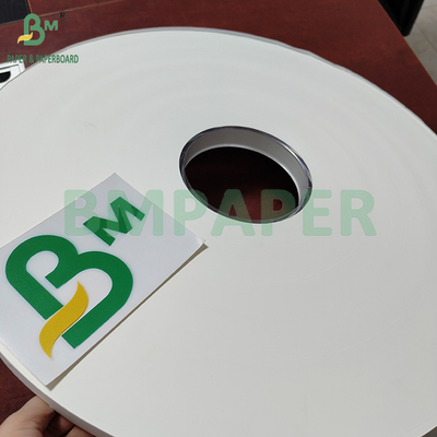 24gsm 28gsm Biały papier do pakowania słomek z nadrukiem i powlekany PE, rolka 50mm 44mm