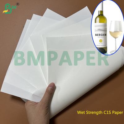65g 75g Wysokopołyskowy Papier C1S o wysokiej wytrzymałości na mokro do etykiet na wino 70cm 80cm
