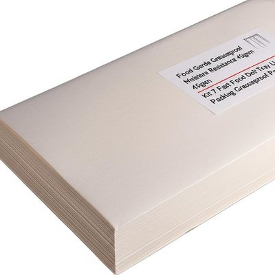 Food Garde Wstrzymałość na tłuszcz Wstrzymałość na wilgoć 40gm 45gm Zestaw 7 Szybkie jedzenie Deli Targi Wyściółki Packing Greaseproof Paper