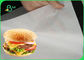 35gsm biały papier do pieczenia rolka papieru spożywczego do pakowania burgerów
