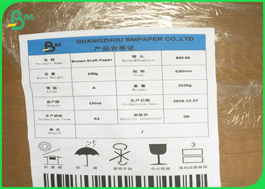 250 gm - 400 gm Naturalny, niebielony, brązowy, rolka z papieru kraft dla pojemników spożywczych