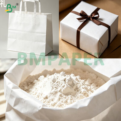 Papier Kraft vierge blanc de qualité alimentaire 40 g/m²-150 g/m² pour la fabrication de sacs