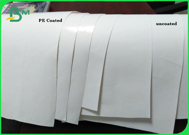 70 gm + 10 g PE pokryty biały papier offsetowy bez drewna do opakowań