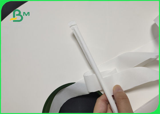 Biodegradowalny papier opakowaniowy do słomy spożywczej zatwierdzony przez FDA 32mm 44mm 24 26 28gsm