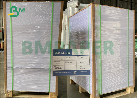 130 g / m2 140 g / m2 Virgin Wood Pulp Couche Paper do broszury 102 * 70 cm