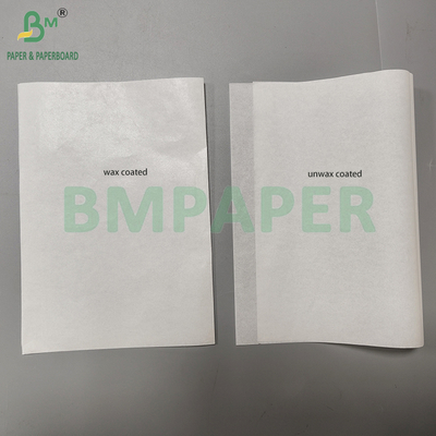 30gsm 35gsm Biały papier woskowany bez powłoki do pakowania smażonych potraw
