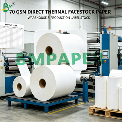Papier twarzowy, materiał surowy Jumbo Rolls do etykiet termicznych